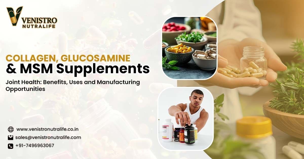 Collagen, Glucosamine & MSM Supplements Venistro Nutralife